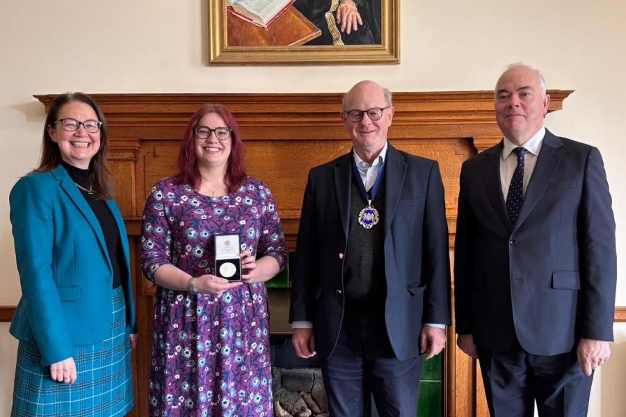 Prof. Ruth McElroy, Rebecca Day, Master Patrick Beddows and Prof. Andrew Edwards