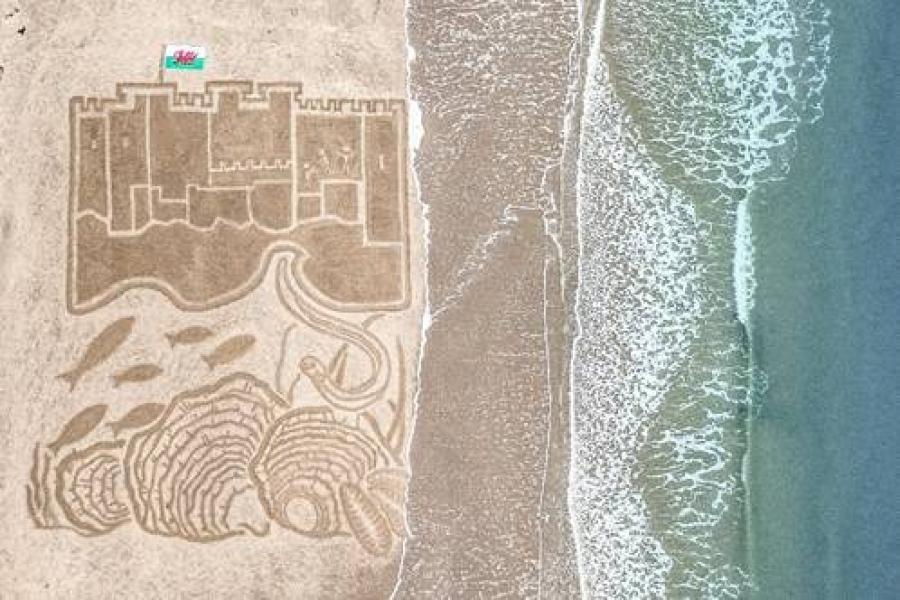 Sand art instillation 