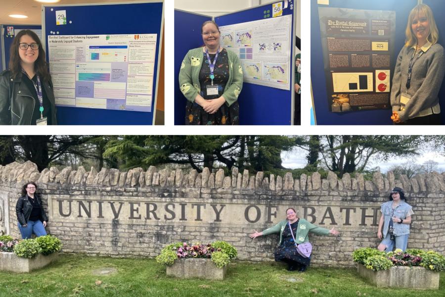 Steph Parry (Third-year BSc Computer Science), Bethan Wilkes (Third-year BSc Applied Data Science), Christina Harley (Second-year BSc Computer Science), and Grey Bray (MSc Computing for Data Science) attended BCSWomen Lovelace Colloquium 2026 at the University of Bath