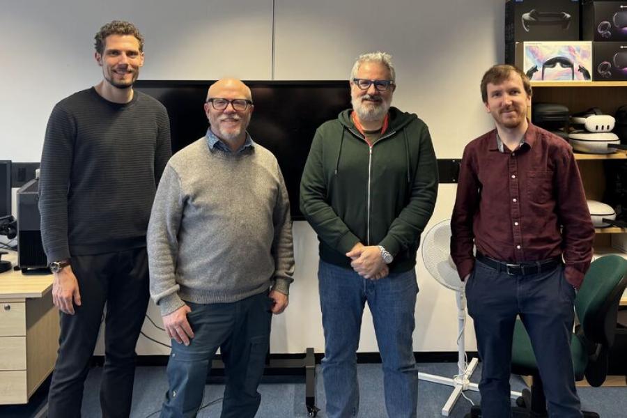 From left to right, Marcel Borowski, Prof Niklas Elmqvist, Dr Panagiotis Ritsos, Dr Peter Butcher