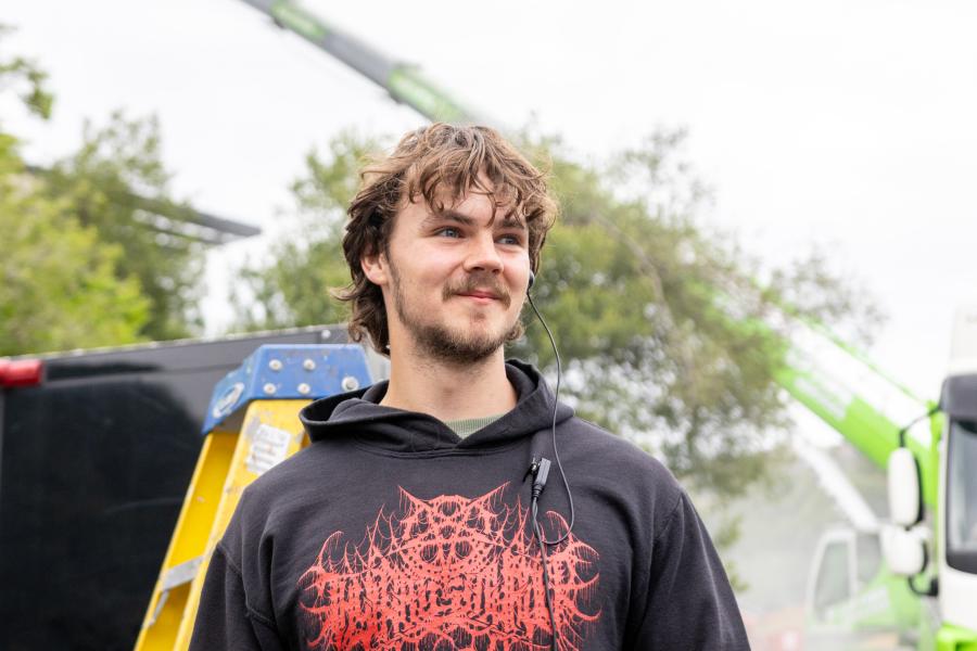 Kieran Samuel working on set on the House of the Dragon production