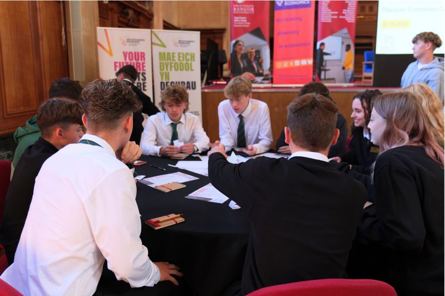 group of students working