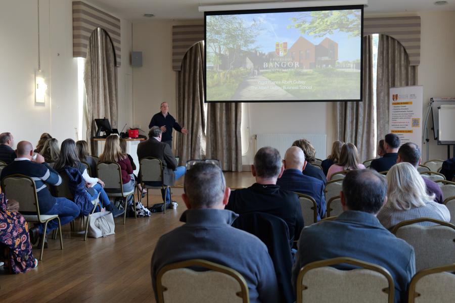 presenting at event