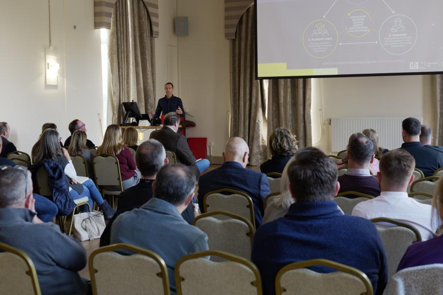 presenting at event