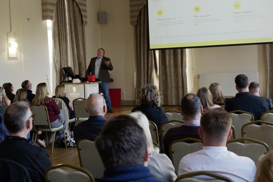 presenting at event