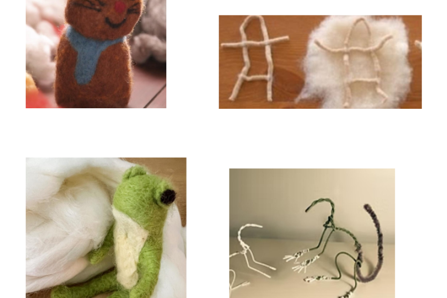 Image of needle felted animals