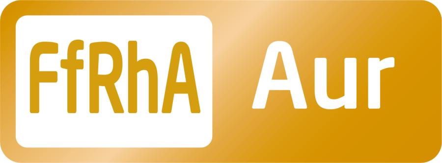 Logo Aur FfRhA Cymraeg