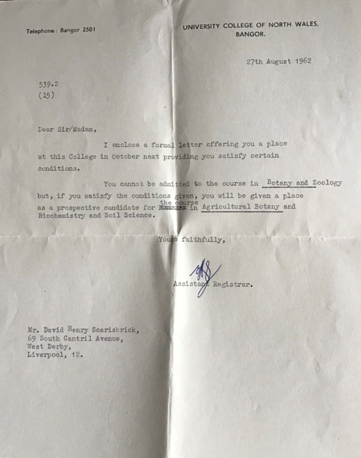 David Scarisbrick offer letter