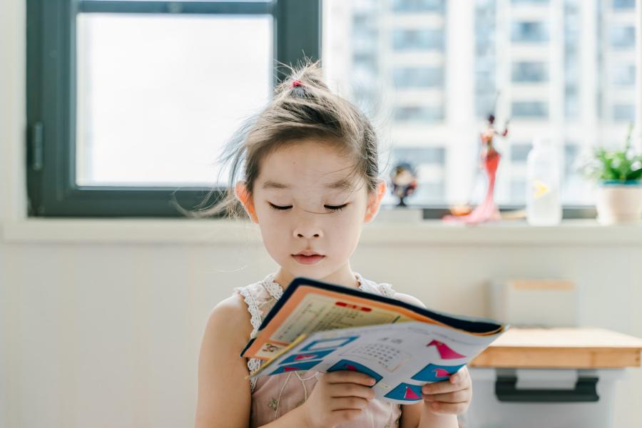 Girl reading a book