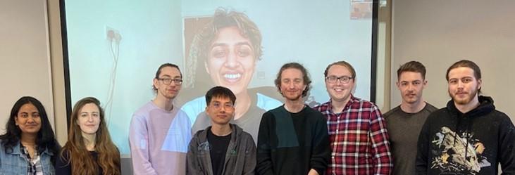 Myfyrwyr PhD yn y digwyddiad ( Ysgol cyfrifiadureg)