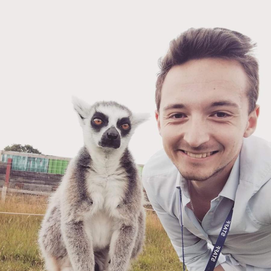 A picture of Ryan Eddows with an animal