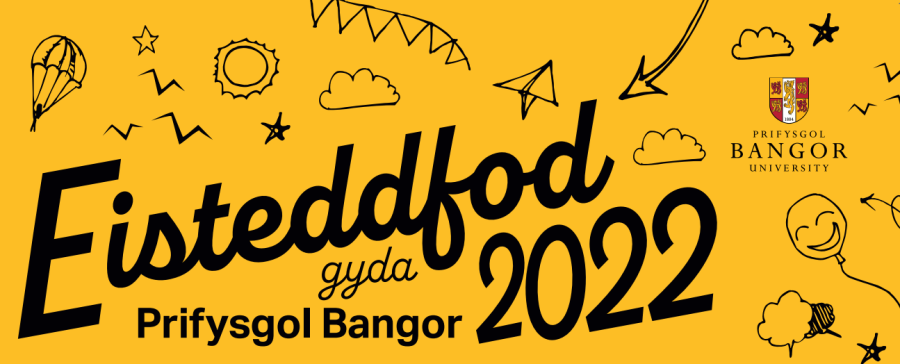 Logo - Prifysgol Bangor yn yr Eisteddfod 2022