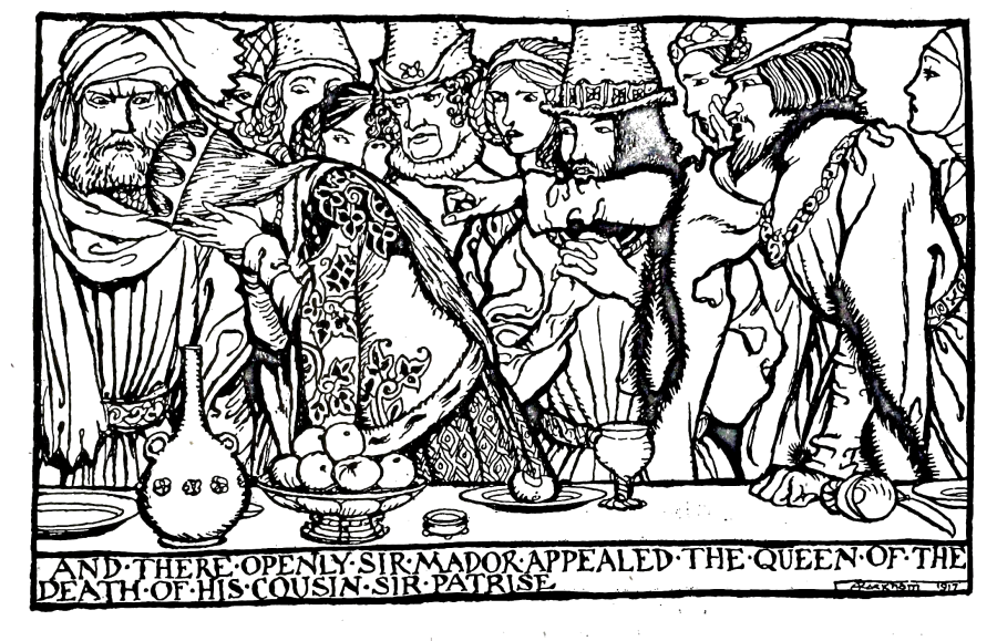Black inked medieval image