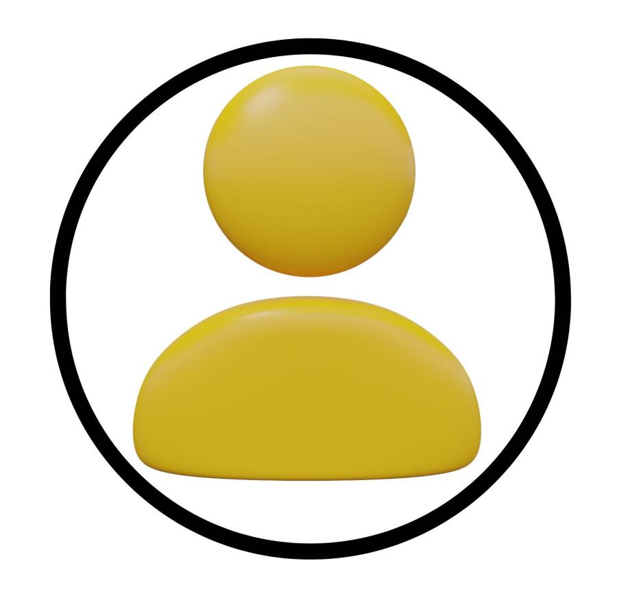User Icon in yellow with black circle