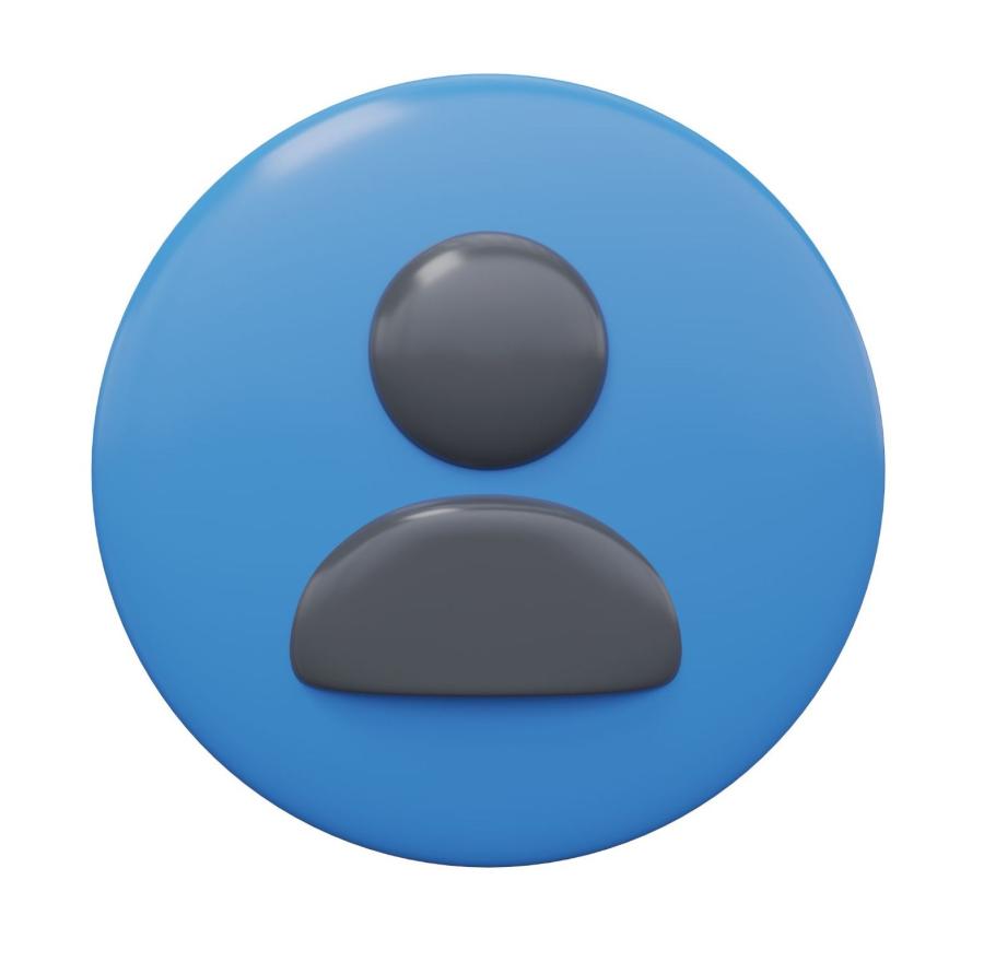 Blue User Icon  in a circle
