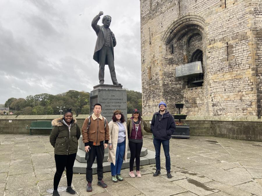 Bangor University Law Students at Caernarfon Castle 