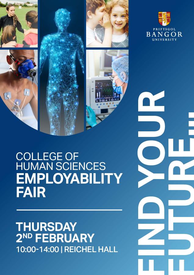 A poster with information on the employability fair , that being on the 2nd of February, between 10:00 - 14:00