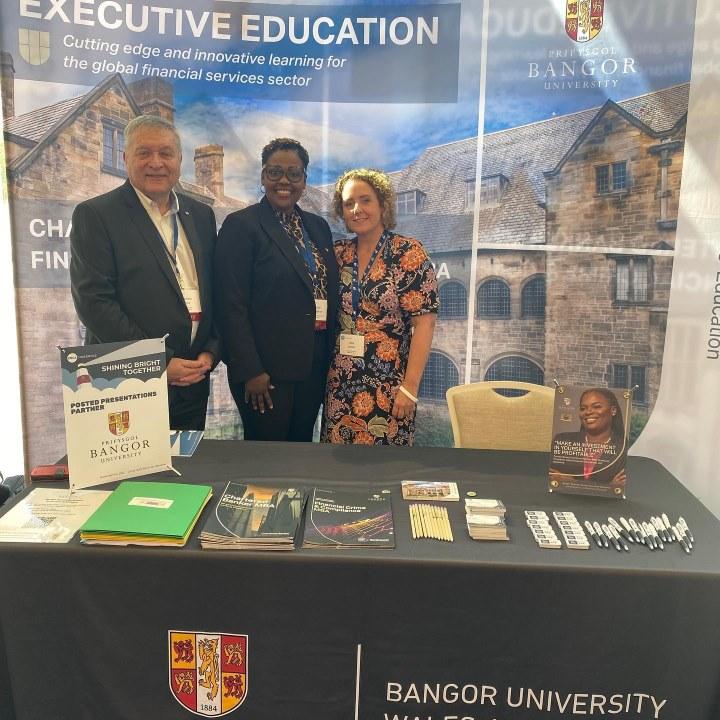 From left: Stephen Jones Academic Director, Dr Tanya McCartney, Chartered Banker MBA Graduate, CEO & Executive Director Bahamas Financial Services Board, and Lisa Jones, programme manager