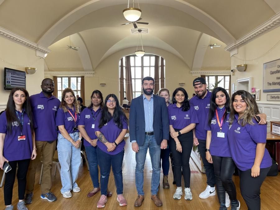 A group of Bangor Business School Peer Guides