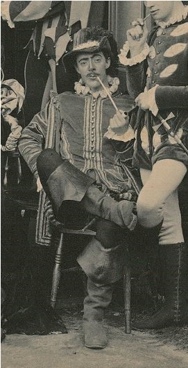 Phot of George William Hastings in costume in a university drama production