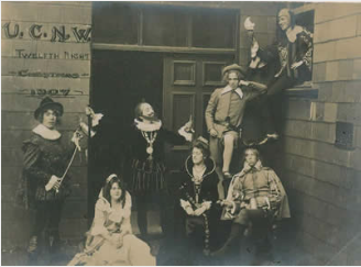 Photo of Osawld Griffiths in a UCNW drama society production