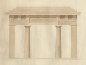 Plan of Triumphal Arch or Admiralty Arch which is situated on Salt Island, Holyhead