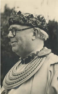 Photo of Albert Evans-Jones (Cynan) as Archdruid of the National Eisteddfod