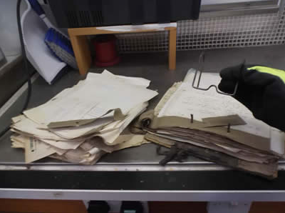 Photo of some of the Mona Mine records