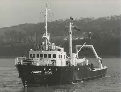 Photo of the Prince Madog research vessel