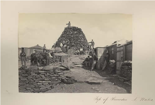 Old photo of Yr Wyddfa (Snowdon) summit