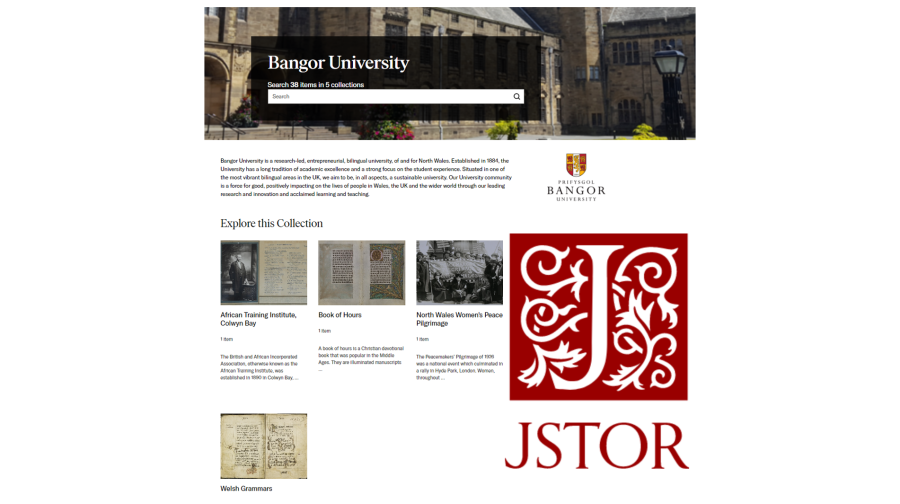 Jstor e resource logo and web page