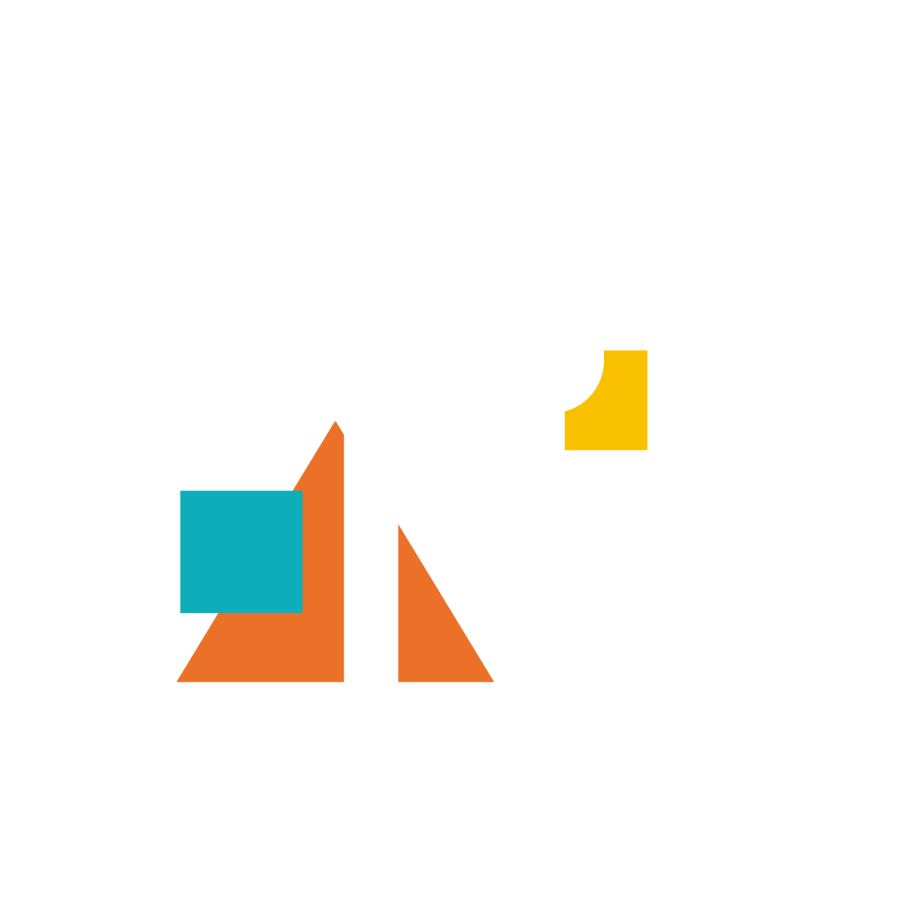 Knife and fork and colourful patterns