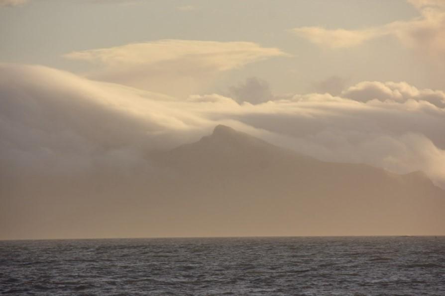 a landscape image of sea-level of Snowdon