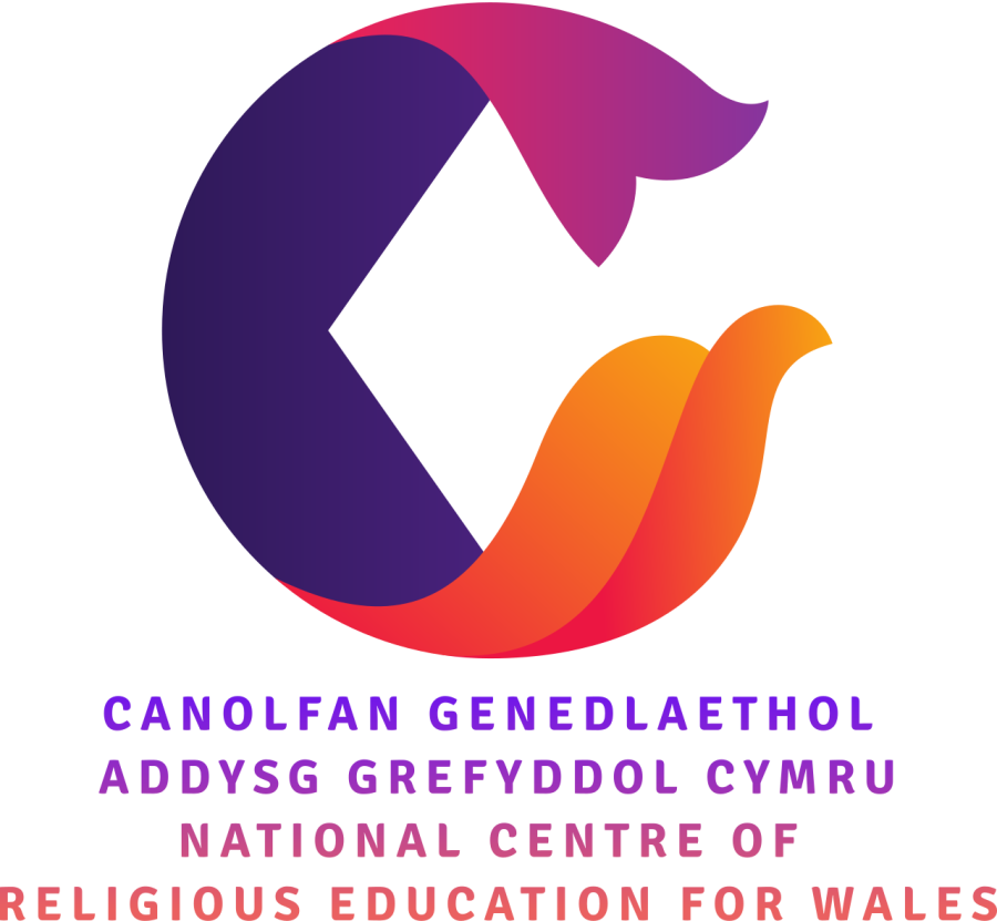 Logo Canolfan Genedlaethol Addysg Grefyddol Cymru (NCREW)