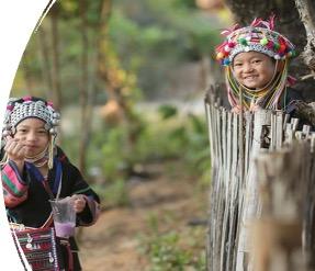 Image of two children - The Centre of Excellence for the Hill Tribe Health Research