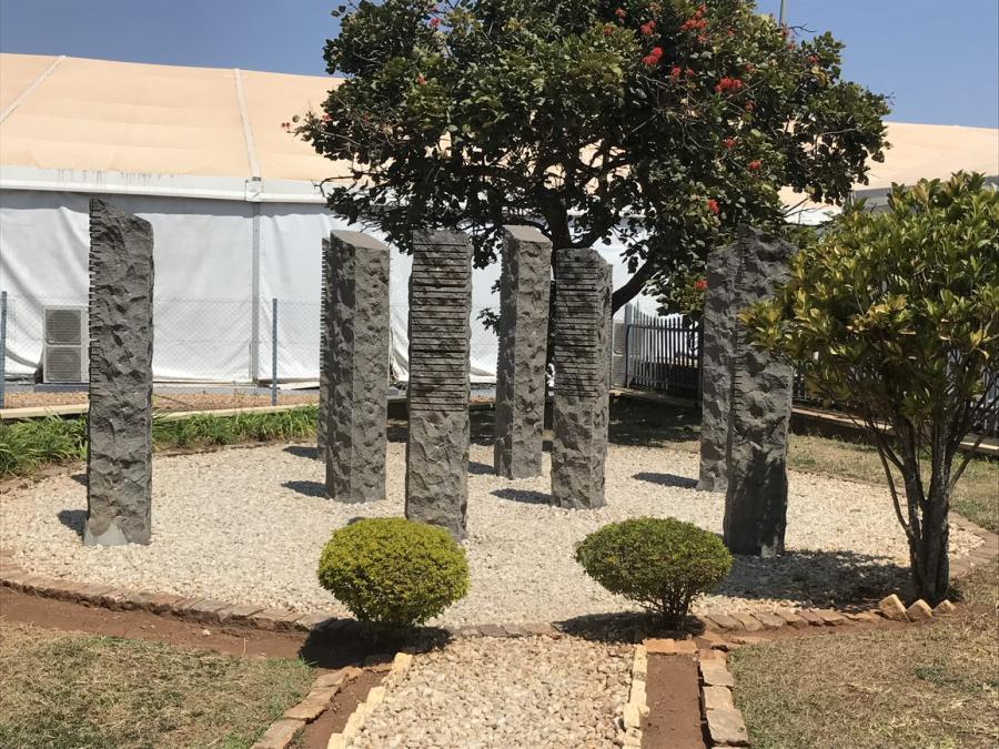 Kigali memorial to the Belgian soldiers