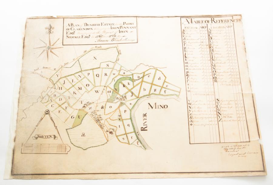 An historic map. 