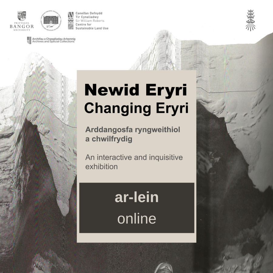 Poster for Newid Eryri, an online exhibition
