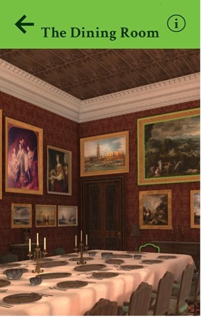 Screenshot of the Margam app showing a digital model of the Dining Room