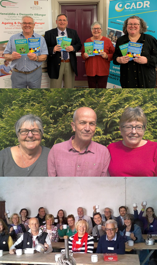 Three images of Caban group members 