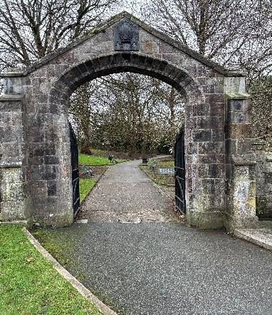 Entrance to Bible Garden Bangor 