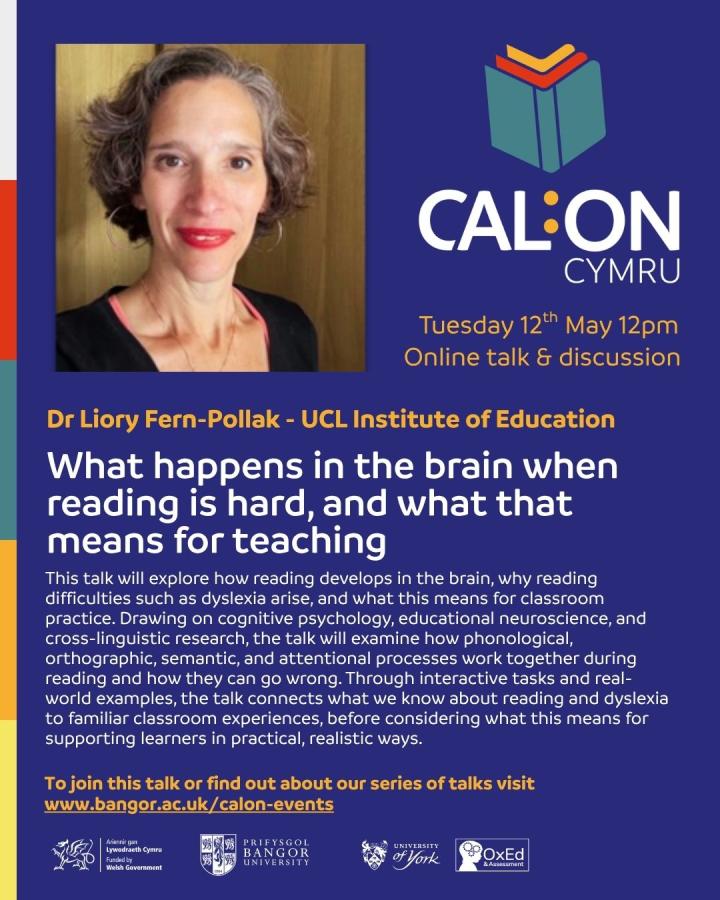 Literacy talk event advert Dr Liory Fern-Pollak