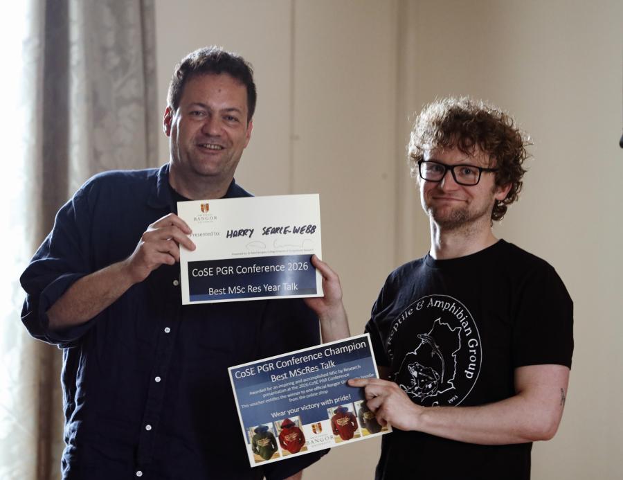Award presented - PGR CoSE conference 2026