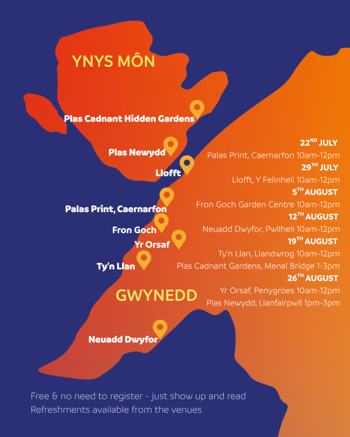 Map showing locations for Reading sessions event