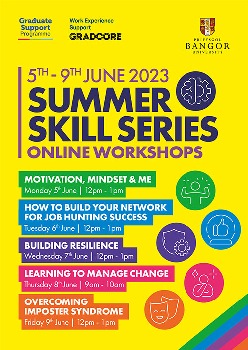 Summer Skills series poster. All information on this image is included in text on the page