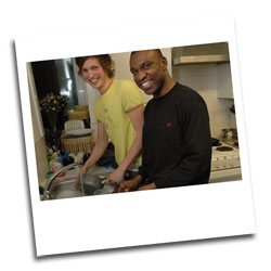 Image of students washing up