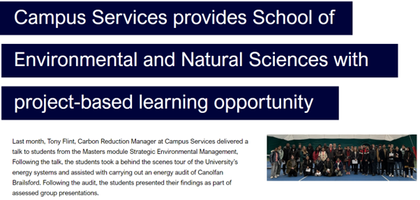 Project Based learning at Canolfan Brailsford